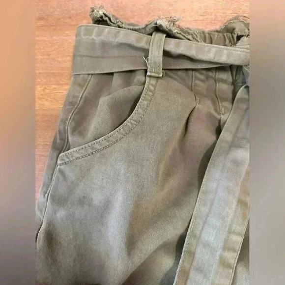 Hudson Remi High Rise Paperbag Jeans in Olive - Picture 3 of 13